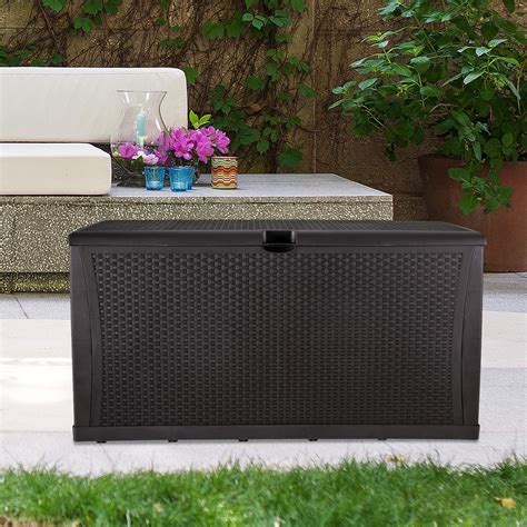 patio box for metal chairs|outdoor storage box deck.